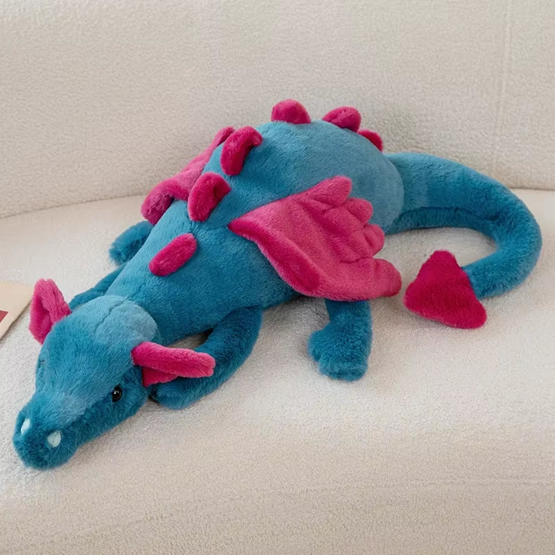 30-70Cm Cartoon Hot Flying Dragon Plush Toy with Wings Blue Green White Pink Long Dragon Plush Toy Pillow Gift for Boy and Girl